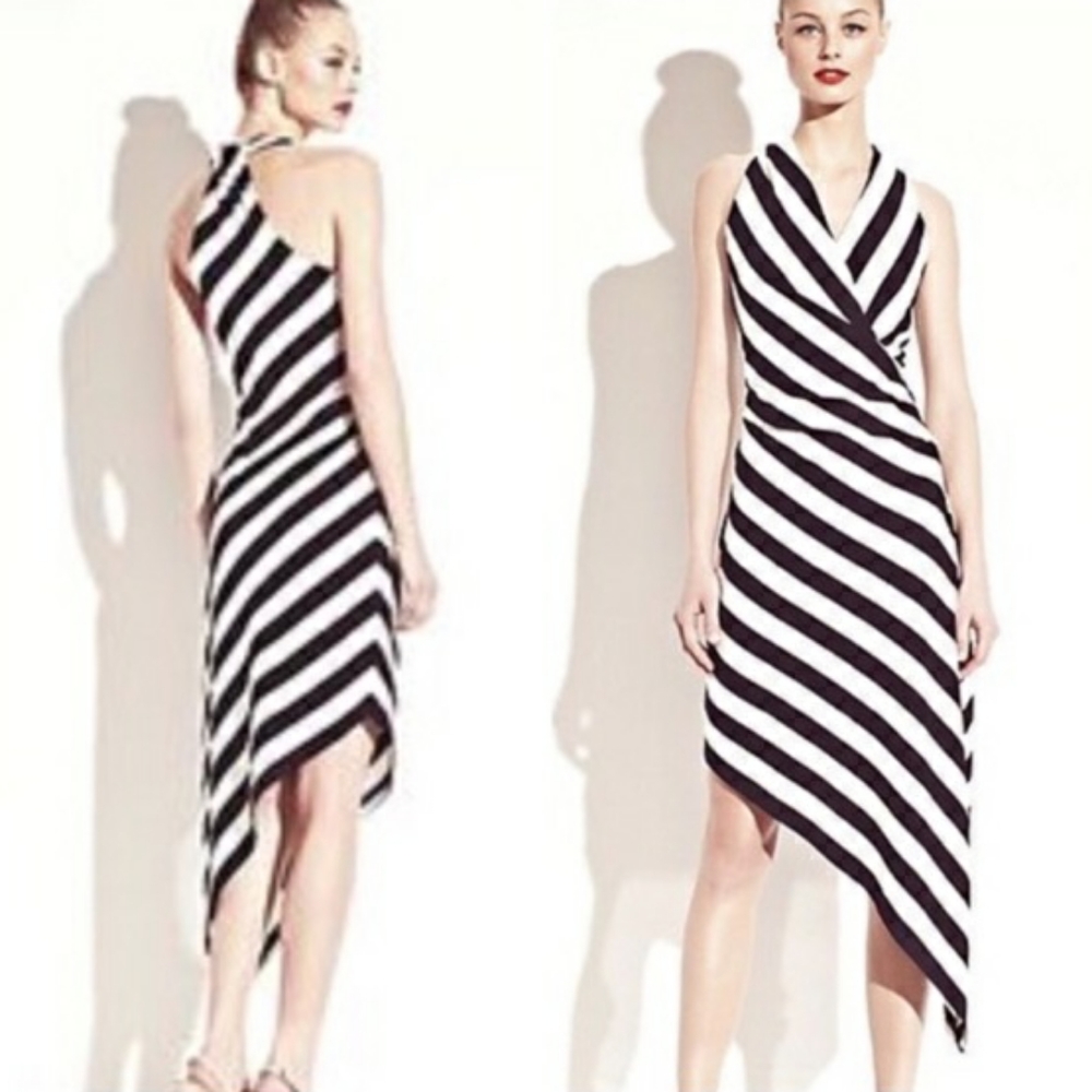 Besty Johnson Asymmetrical Striped Dress